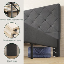 Load image into Gallery viewer, Stylish Full Platform Bed Frame - Woven Fabric Upholstery &amp; Strong Support