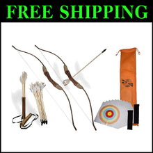 Load image into Gallery viewer, 33-Piece Wooden Bow and Arrow Set - Ideal Beginner Archery for Kids &amp; Teens