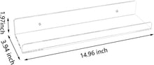 Load image into Gallery viewer, Modern Clear Acrylic 15'' Floating Shelf Set - 6 Pack for Stylish Organization