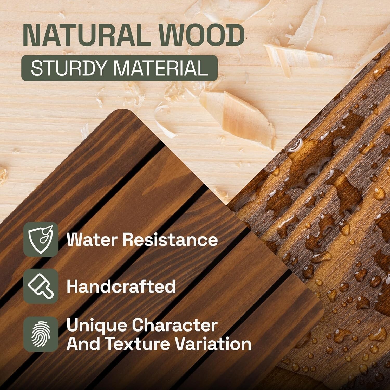 Elegant 24" Floating Shelves - Rustic Solid Wood for Kitchen and Living Room