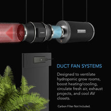 Load image into Gallery viewer, Ultra-Quiet 6" Inline Fan with 10-Speed Controller - Perfect for Air Circulation