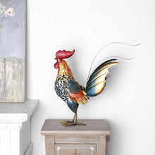 Load image into Gallery viewer, Charming Metal Rooster Statue - Versatile Sculpture for Indoor and Outdoor Use