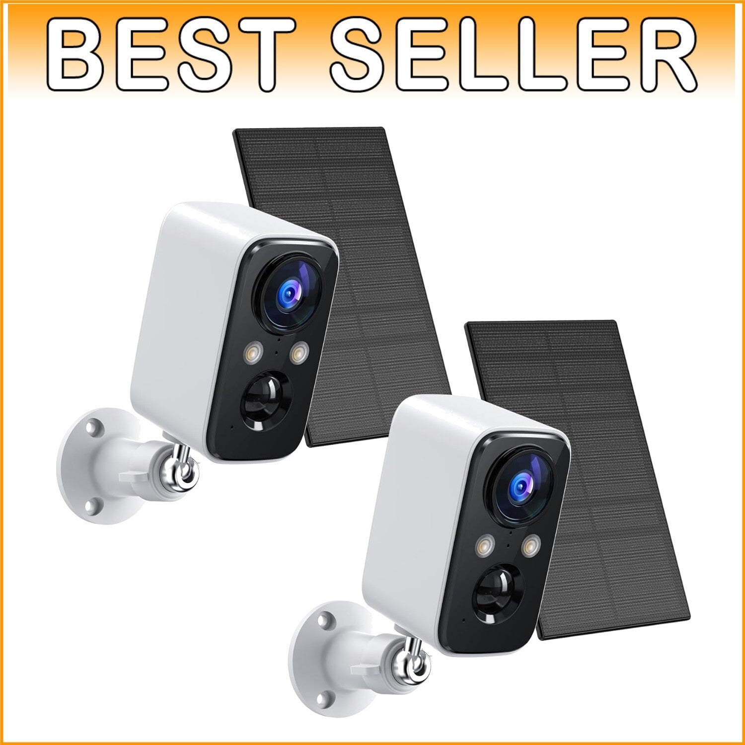 Advanced Wireless Security Camera Set with Color Night Vision & Alarms - 2Packs