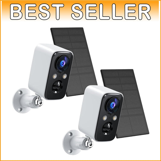 Advanced Wireless Security Camera Set with Color Night Vision & Alarms - 2Packs