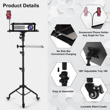 Load image into Gallery viewer, Versatile Tripod Stand for Laptop &amp; Projector - 3 Levels, Height Up to 51.8 Inch