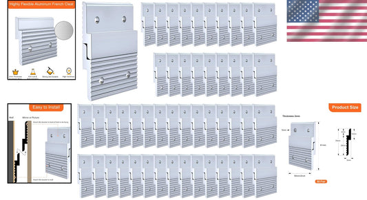 Durable 50 Pair French Cleat Hanger - Supports Up to 50 lbs, Easy Installation
