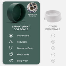 Load image into Gallery viewer, Elegant Ceramic Dog and Cat Bowl Set with Non-Slip Wooden Stand - 3.6 Cups
