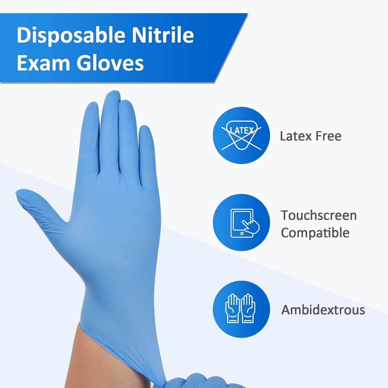 Ultra Strong & Sensitive Nitrile Exam Gloves, 4 mil, for Diverse Applications