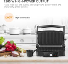 Load image into Gallery viewer, PFOA &amp; BPA Free Panini Press - 2 Slice Non-Stick Electric Grill with Oil Cups