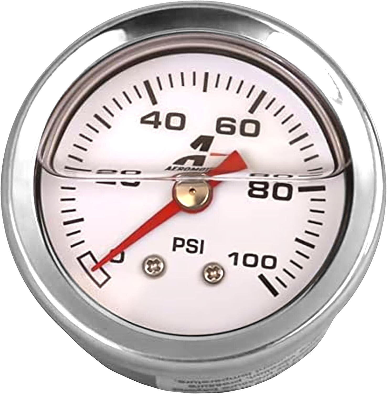 Durable 1.5" Liquid-Filled Fuel Pressure Gauge - 0-100 PSI for High-Performance