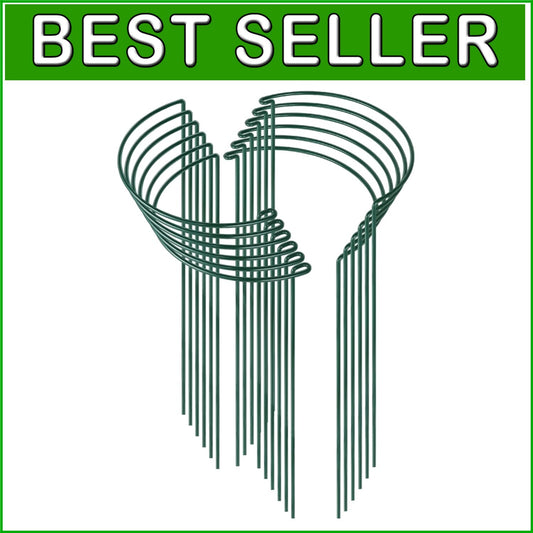 Dark Green 12 Pack Plant Stakes - Perfect Support for Roses, Peonies & Vines