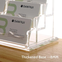 Load image into Gallery viewer, Premium Clear Acrylic Business Card Holder - 9 Slots, 360 Card Capacity