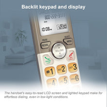 Load image into Gallery viewer, Cordless Phone with Caller ID &amp; Power-Saving Features – Light Champagne Finish