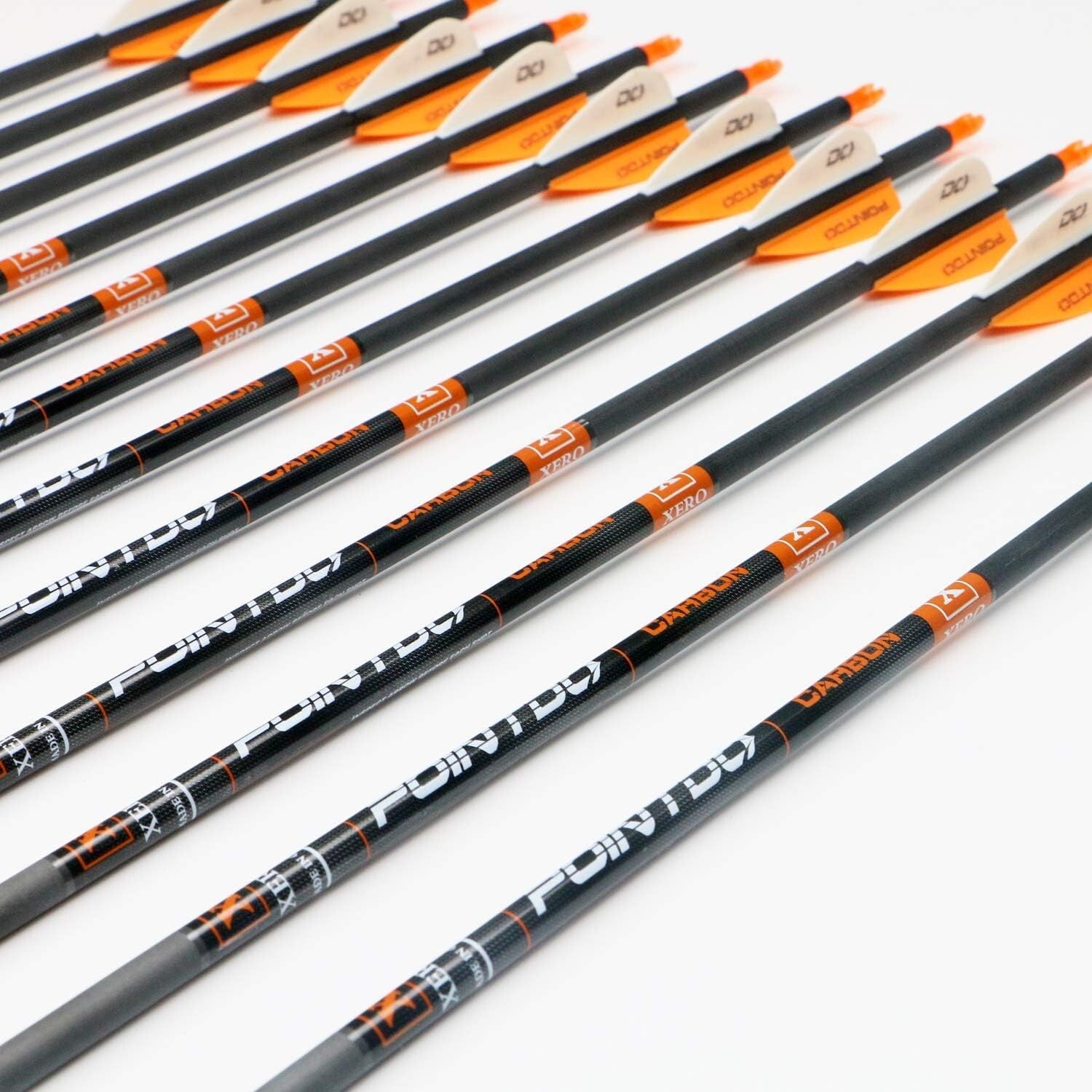 High-Performance Archery Carbon Arrows - 100% Materials, Includes Bonus Nocks