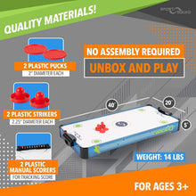 Load image into Gallery viewer, Compact HX40 Air Hockey Table - Effortless 5-Minute Assembly &amp; Fun Gameplay