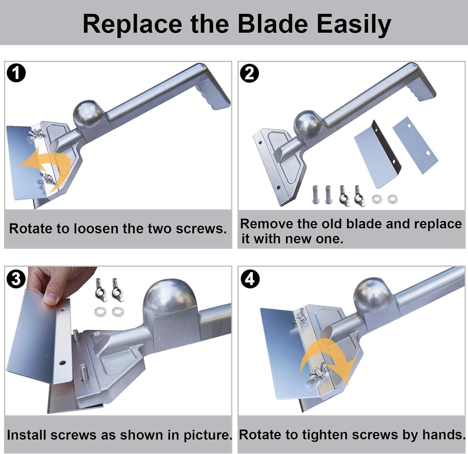 Premium Heavy-Duty Grill Scraper with Splash Guard and Easy Blade Replacement