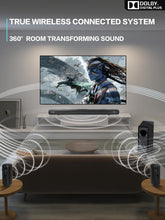 Load image into Gallery viewer, 5.1 CH Dolby Audio Sound Bar with Wireless Subwoofer &amp; Rear Speakers - Black