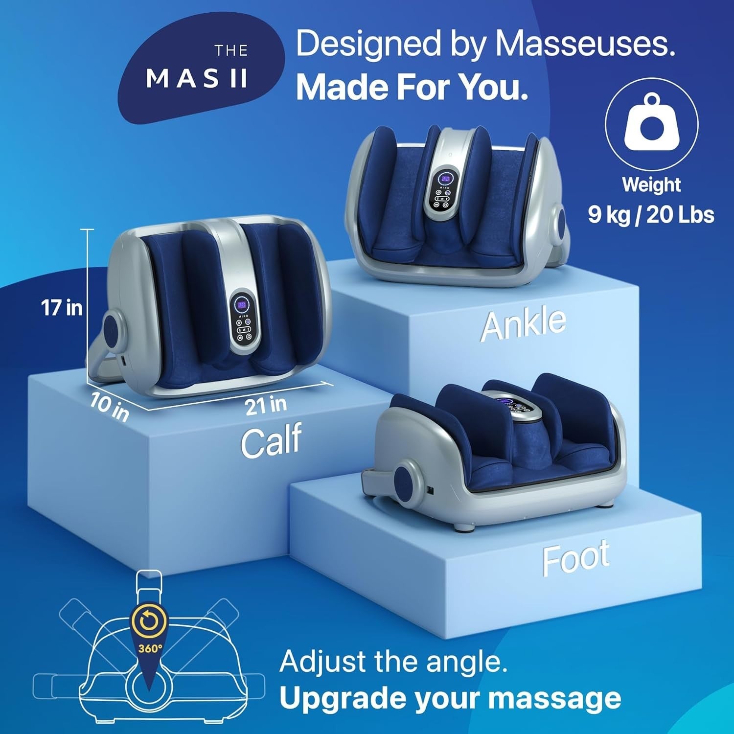 Deep Tissue Shiatsu Foot Massager with Remote Control & Adjustable Heat Therapy