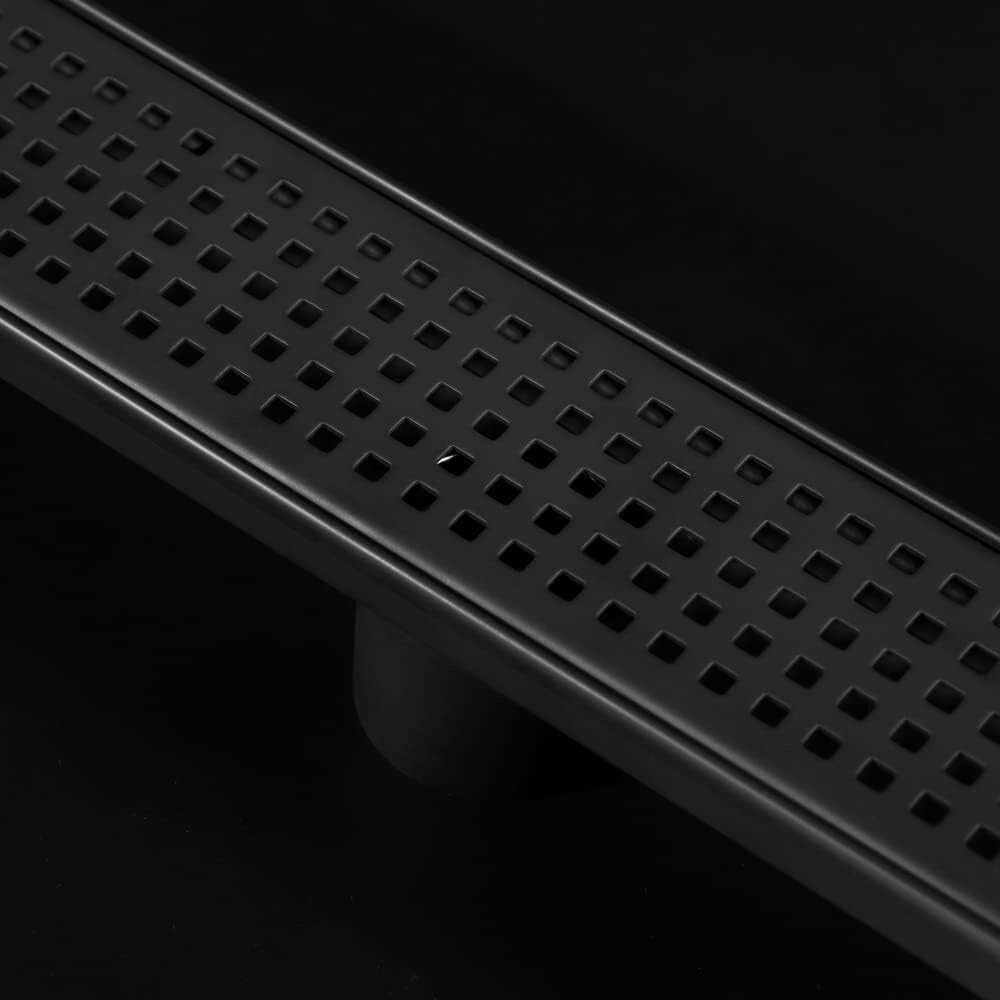 Elegant 28-Inch Linear Shower Drain - Matte Black 304 Stainless Steel Finish