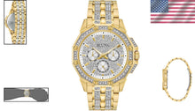 Load image into Gallery viewer, Gold-Tone Stainless Steel Men's Crystal Watch - 306 Accents &amp; Water Resistant