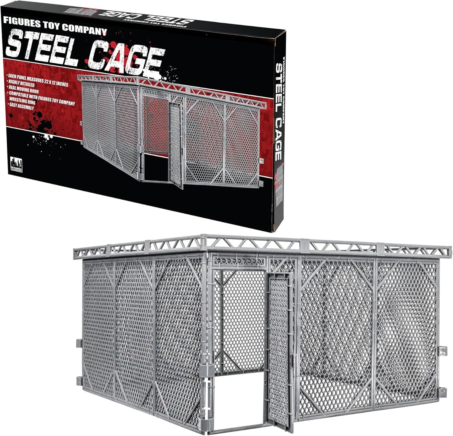 Compelling Steel Cage Playset for Wrestling Rings - Match Simulation
