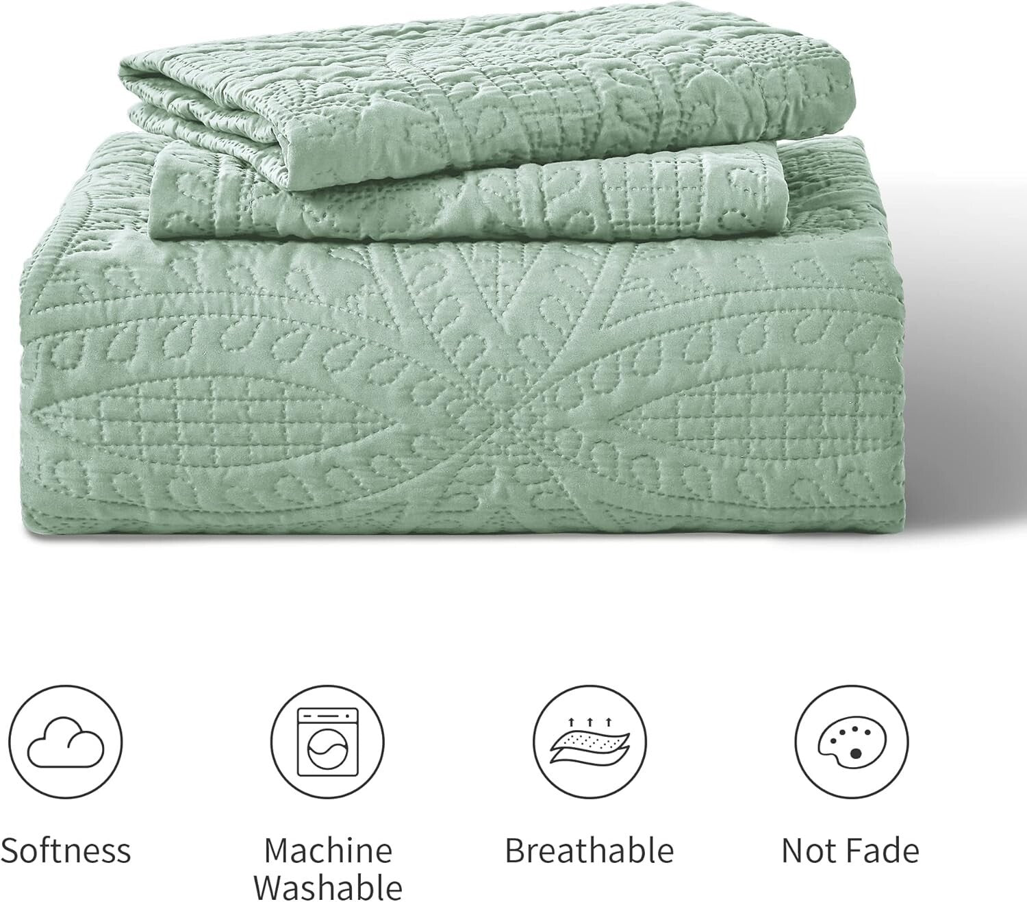 Modern Coin Pattern King Quilt Set - Soft, Durable Bedspread for All Seasons