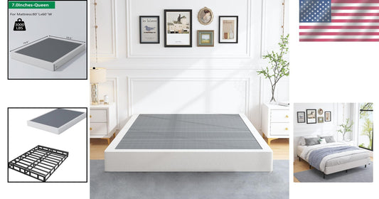 3000lbs Capacity Heavy Duty Metal Queen Box Spring - Non-Squeak & Easy to Clean