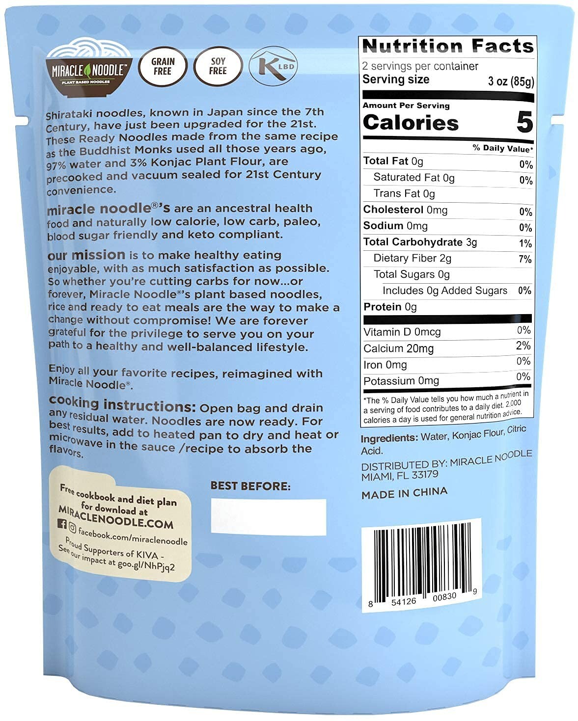 Ready-to-Eat Shirataki Noodles: 8-Pack of Angel Hair, Fettuccine, Spaghetti