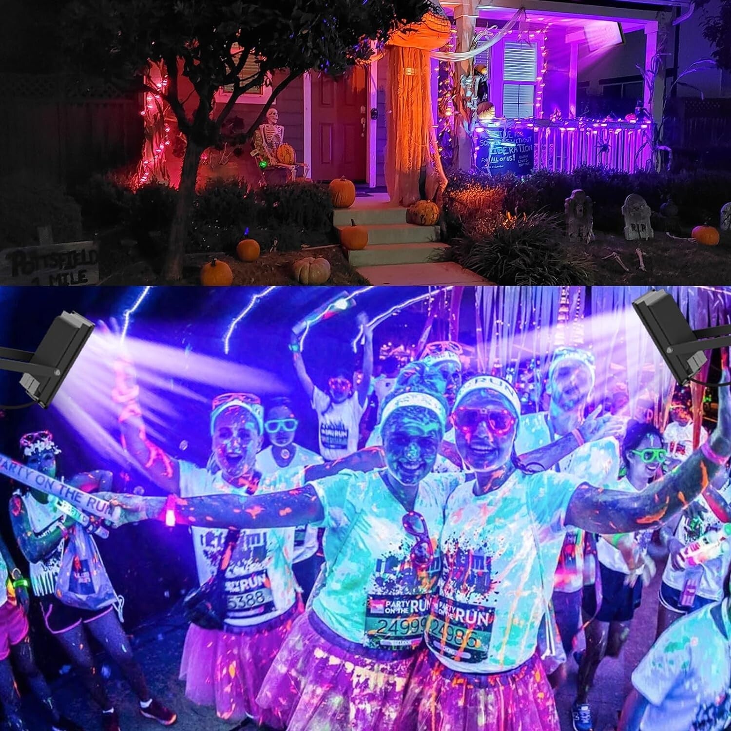 Durable 600W LED Black Light for Neon Glow Parties & Fluorescent Art Displays