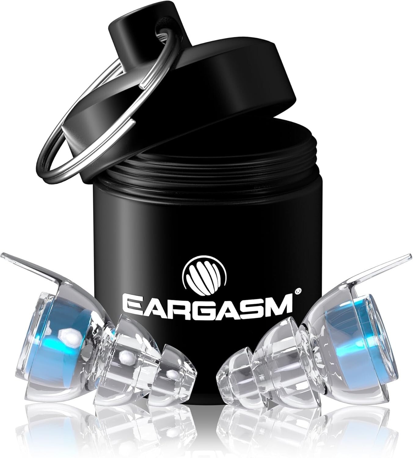 Compact Noise Reduction Earplugs in Metal Case - Ideal for Musicians & Events