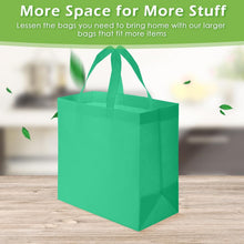 Load image into Gallery viewer, Versatile 100 Piece Non-Woven Grocery Bags - Portable &amp; Customizable in Green