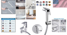 Load image into Gallery viewer, Modern Handheld Bidet Attachment - Easy Install Chrome Faucet Hose with Adapters