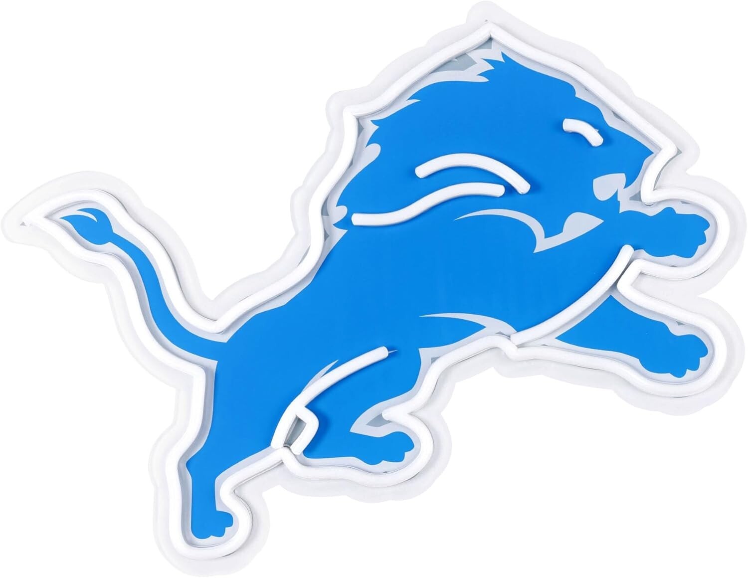 Dynamic NFL Neon Sign for Detroit Lions Fans - Adjustable Brightness & Style