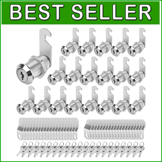 20-Piece Zinc Alloy Cam Locks with Keys, Waterproof for RV Storage & Toolboxes