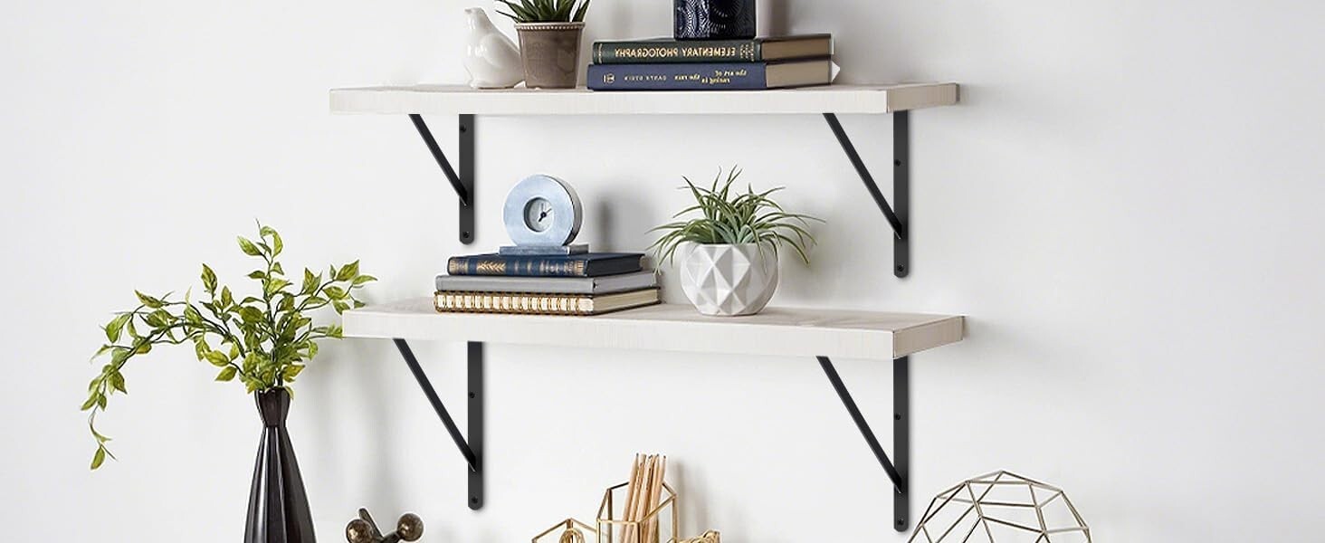 Durable Metal Shelf Support Brackets - 16 Pack, 22x12" for Maximum Organization