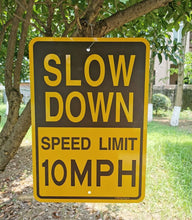 Load image into Gallery viewer, Lightweight 4-Pack Speed Limit Signs, 10 MPH Reflective Aluminum 17 x 12 Inches