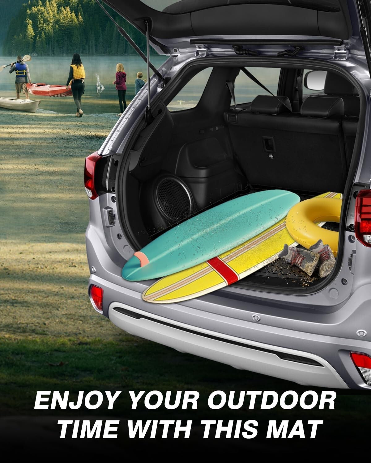 Weather-Proof Trunk Mat for Mitsubishi Outlander 2014-2020 - Protects Cargo Area
