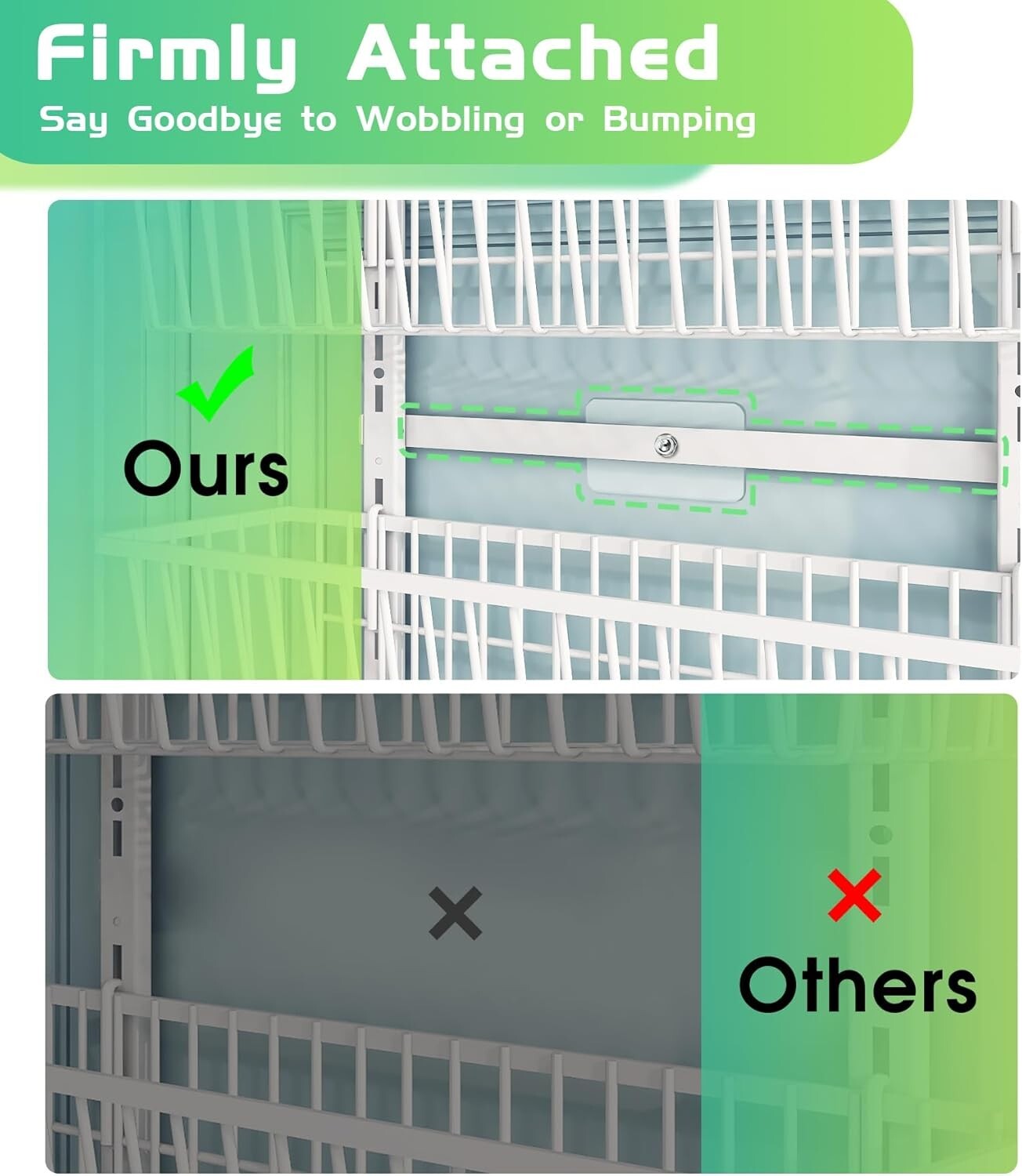 9-Tier White Hanging Shelves with Adjustable Baskets – Perfect for Pantry & More