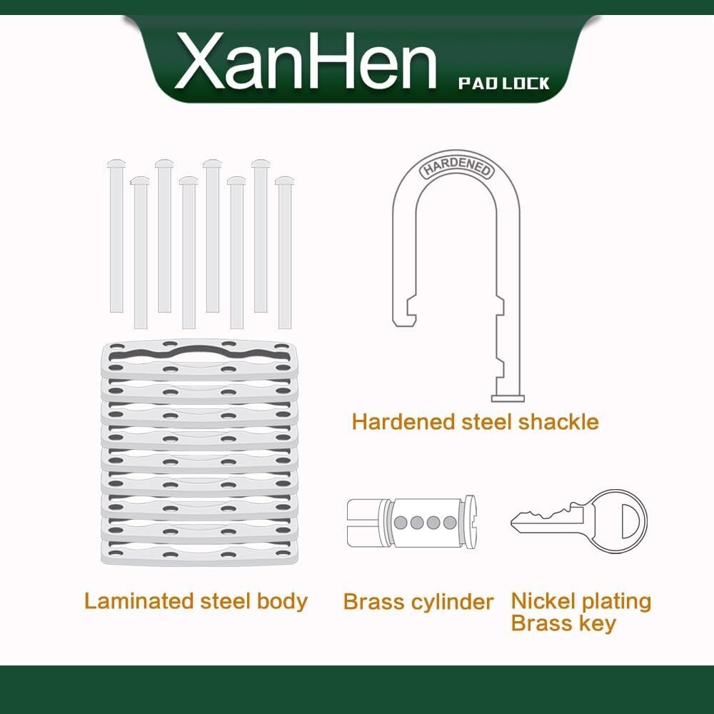 Durable Laminated Steel Padlocks 48 Pack - Perfect for Security & Convenience