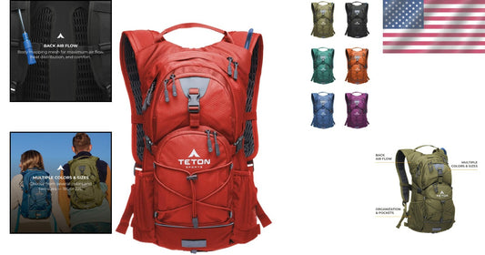 Teton Oasis Hydration Backpack – Lightweight Water Pack with 2L Bladder - 18L