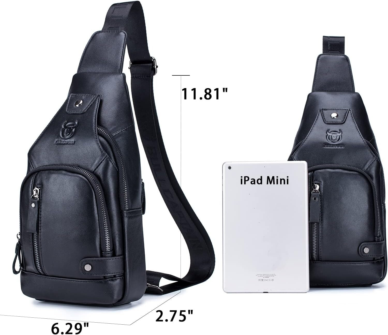 Versatile Genuine Leather Men’s Sling Bag - Casual Crossbody for Essentials