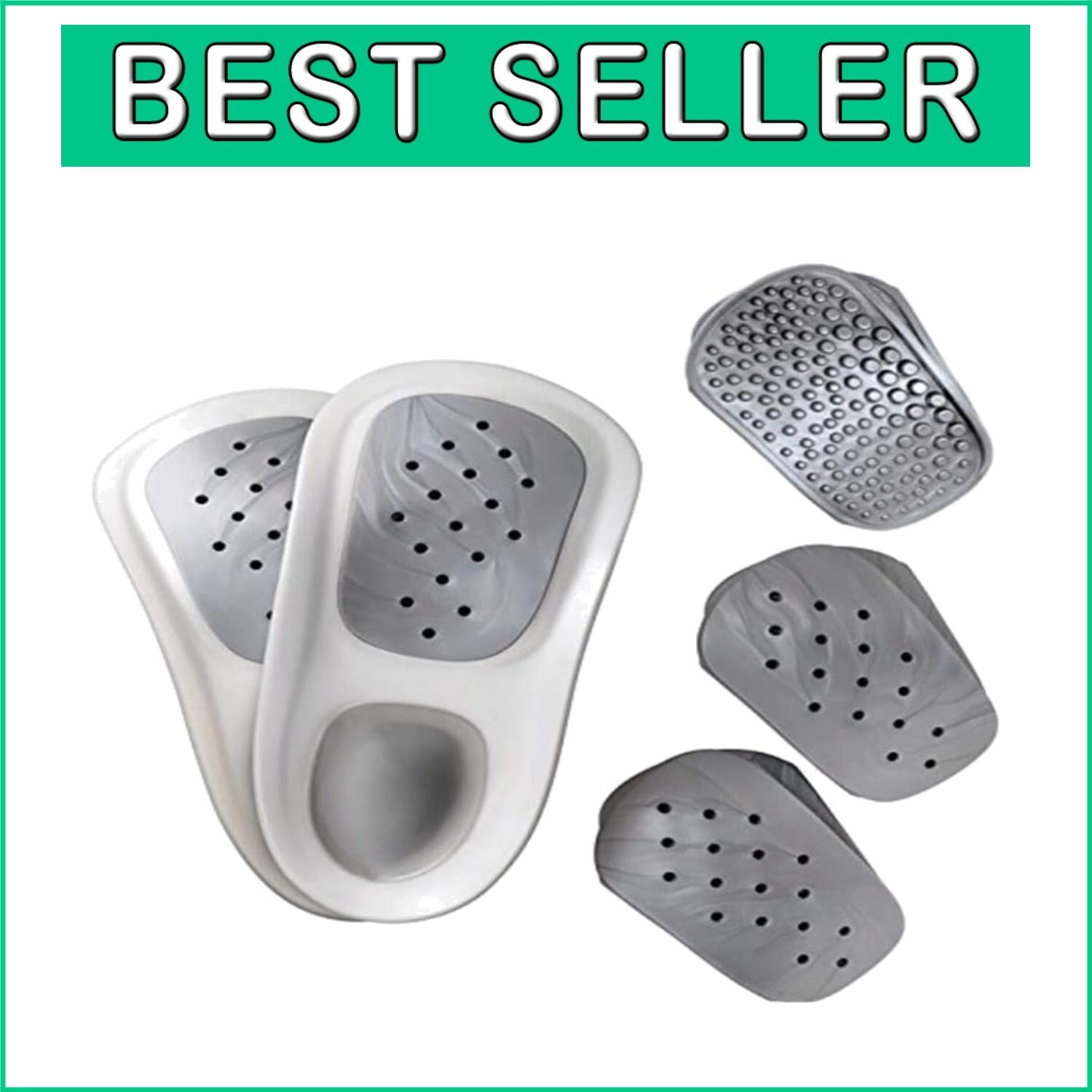 Advanced Cushioning Orthotics for Foot, Back & Knee Pain Relief - Men 13-13.5