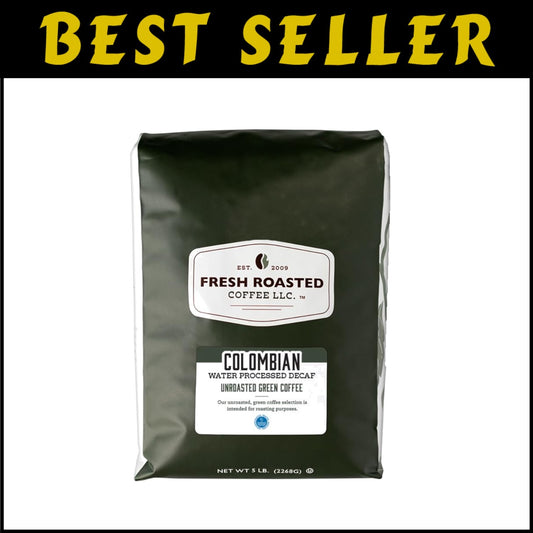 Versatile Unroasted Colombian Decaf Coffee Beans - Roast to Perfection, 80 Oz