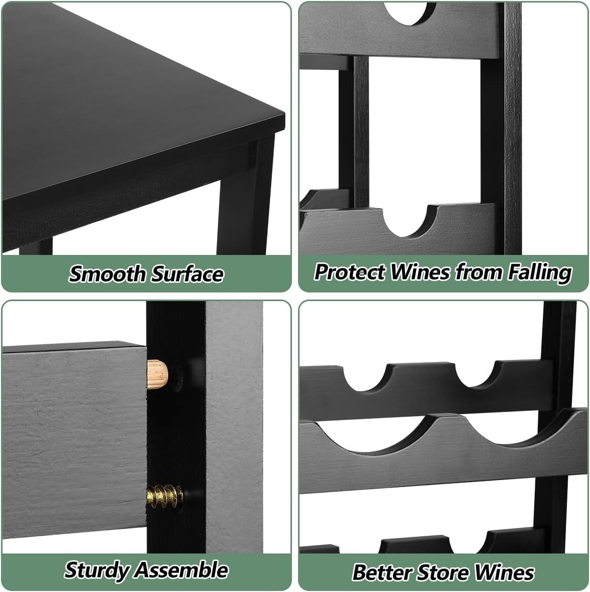 Versatile 6-Tier 24-Bottle Wine Rack: Perfect for Home Bars and Dining Rooms