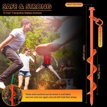 Load image into Gallery viewer, Versatile 8 Pcs Heavy-Duty Ground Anchors - 12" Orange Stakes for Camping &amp; More
