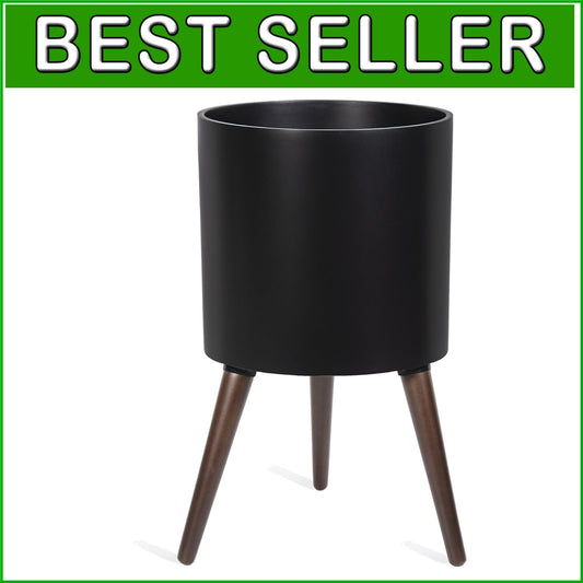 Handcrafted 12" Indoor Planter Pot with Stand - Durable Fiberclay & Solid Legs