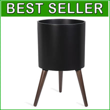 Load image into Gallery viewer, Handcrafted 12" Indoor Planter Pot with Stand - Durable Fiberclay &amp; Solid Legs
