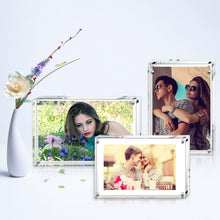 Load image into Gallery viewer, Versatile 6x8 Acrylic Picture Frames - Magnetic, Easy Photo Changes, Pack of 5