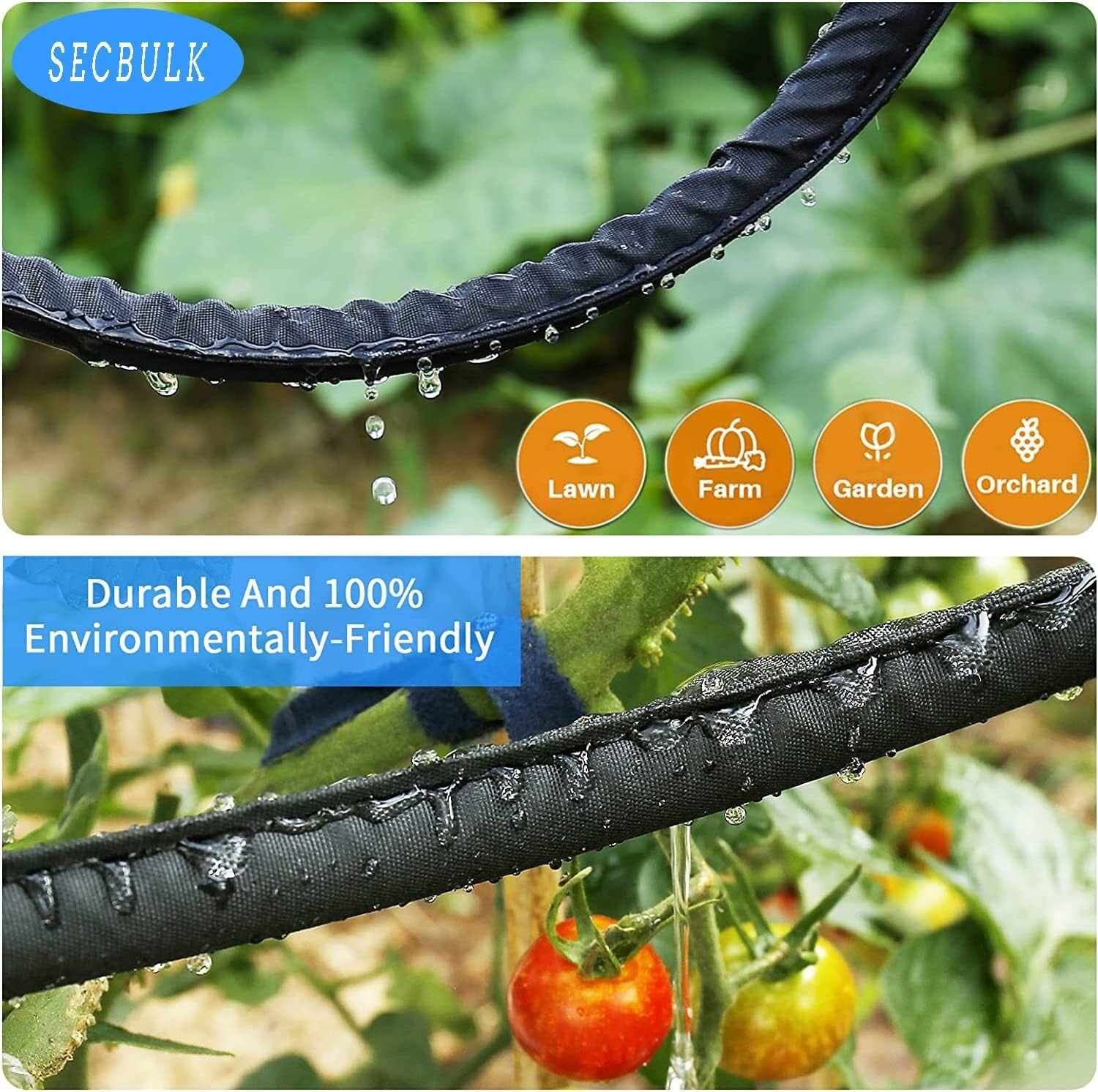 Durable Dual-Layer 100 ft Soaker Hose with Linkable Design for Garden Irrigation