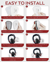 Load image into Gallery viewer, Reusable Gas Mask with Activated Carbon Filters - Protect Against Smoke &amp; Dust